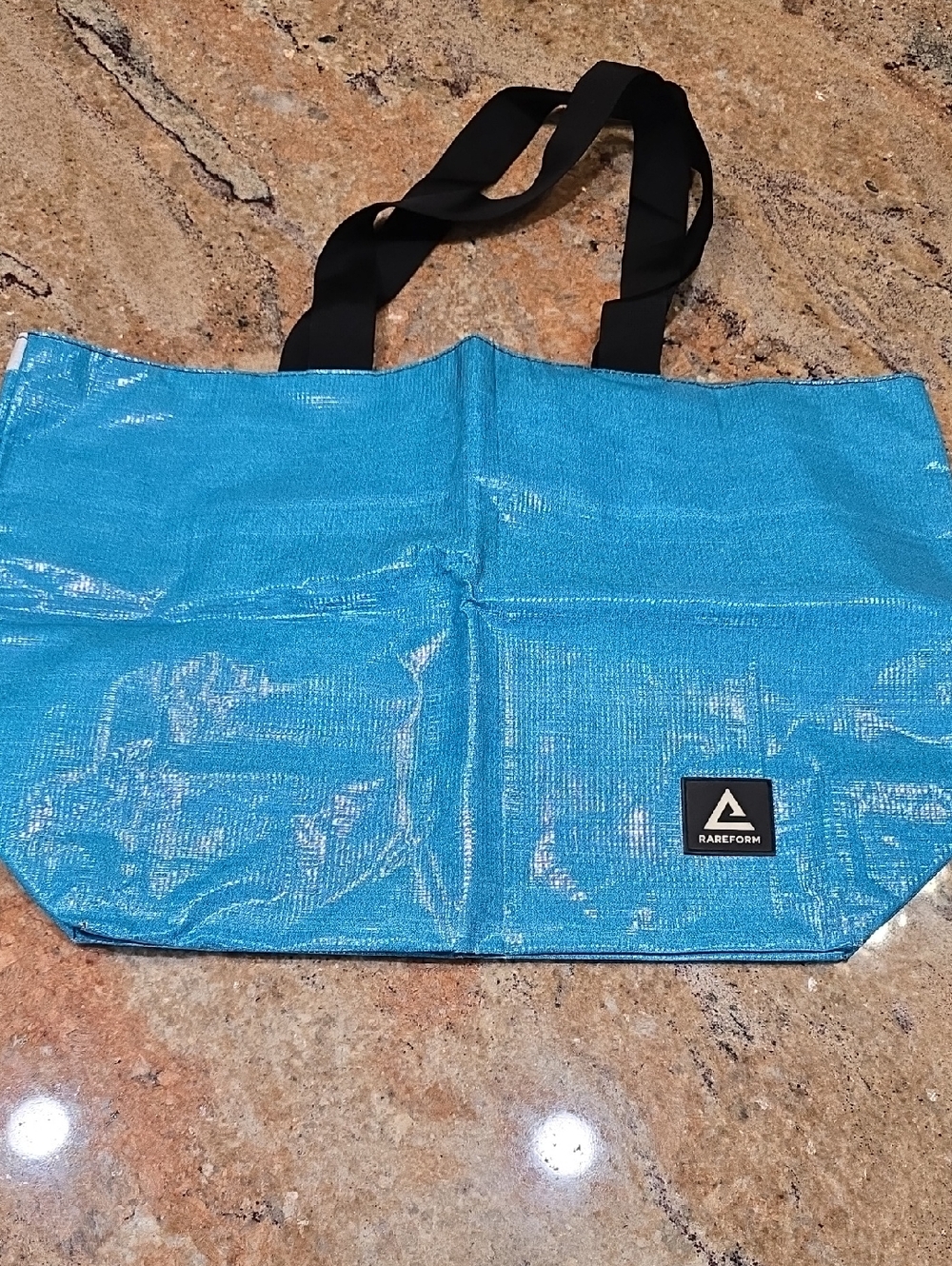 Rareform Blue Tote Bag with Black Straps